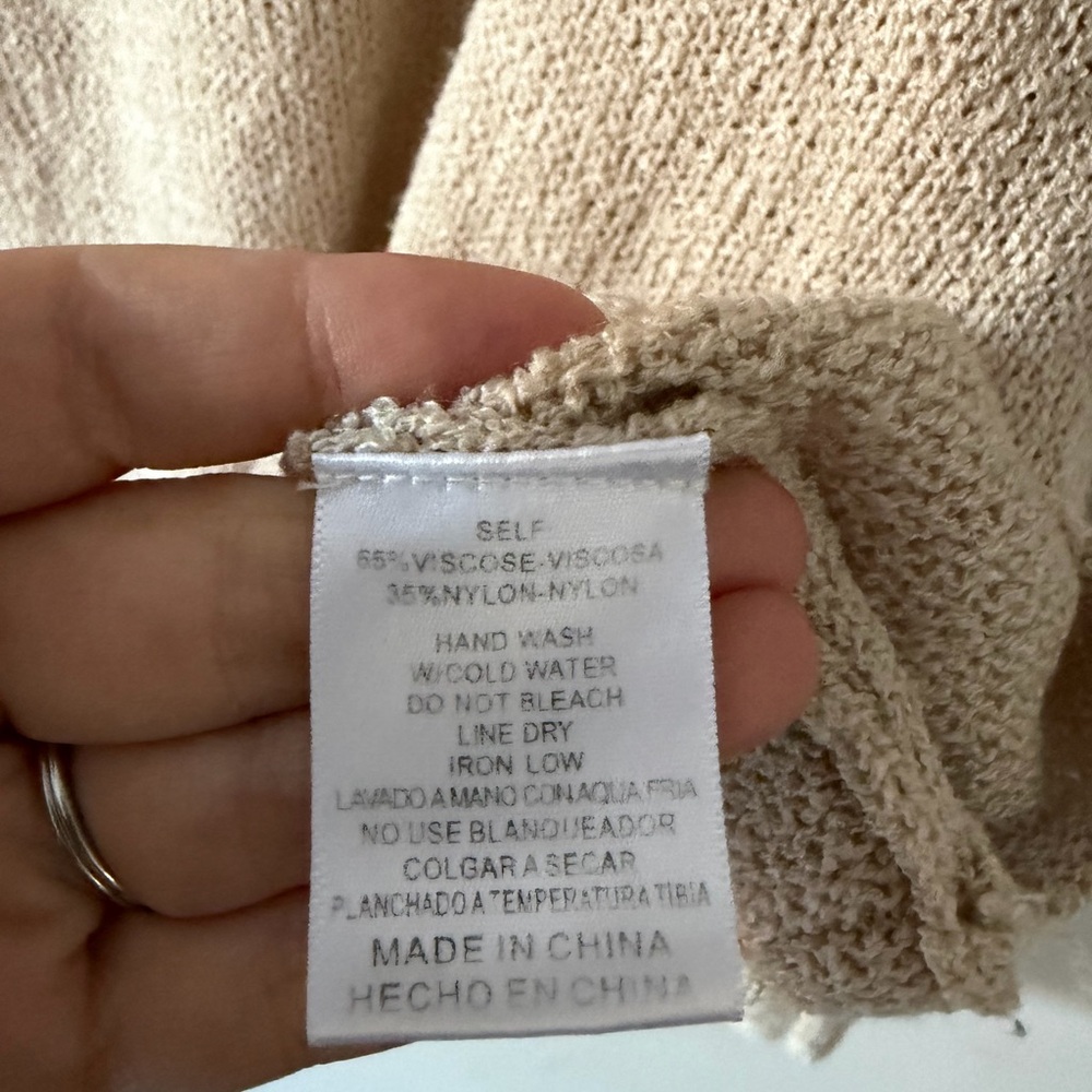 Listicle Women's Beige/Cream Knit Sweater Lounge Set Size Large - Picture 3 of 12